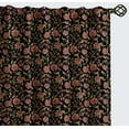 thumbnail image 1 of Vargottam 84 Inch Rod Pocket/Back Tab Cotton Curtains for Windows and Doors- Light Filtering Cotton- Light Filtering Drapes For Doors- Set of 2 Panels, 52"x84"- Botanical Flowers Print (Black), 1 of 8