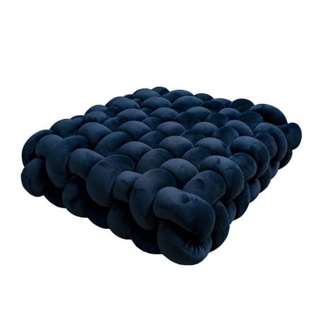 

Solid Color Plush Square Woven Cushion SoftKnot Square Cushion Balcony Window Tatami Floor Pillow Cushion-AN-40×40×12cm