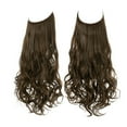thumbnail image 1 of Xiao Hua Extensión de cabello con hilo de pescar invisible, fibra sintética rizada larga y ondulada, extensión de cabello estilo diadema ajustable, 18 pulgadas, 1 pieza, estilo E, 1 of 5