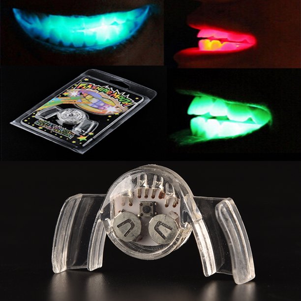 Mmucco 1Pcs Glow Tooth Light Up Mouthpiece Led Mouth Guard Flashing