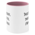 thumbnail image 2 of Mom of Twins Gifts Two-Tone 11oz Mug Twice the chaos, twice the fun, 2 of 4