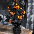 thumbnail image 4 of XIHAMA Halloween Flowers Halloween Tree, 17.5 inch Artificial Pumpkin Maple Leaf Halloween Flowers, Halloween Tree Decorations for Home Tabletop Holiday Party Decor, 4 of 6