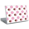 RoomMates CY66SS Peel and Stick Laptop Wear, Pink and Brown Dots