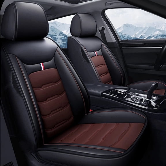 For Ford F150 F250 F350 Leather Seat Cover Full Set Front Rear 5 Seats Protector