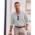 thumbnail image 3 of COOFANDY Mens Button Down Shirts Long Sleeve Casual Shirts Wrinkle Free Dress Shirts, 3 of 6