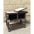 thumbnail image 5 of Permasteel 80 Qt Outdoor Bar Cart Patio Cooler – Wood Grain Design with Shelf, 5 of 5