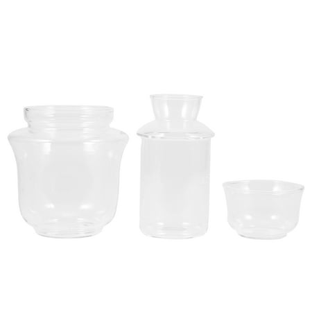 

1 Set of Glass Sake Warmer Transparent Wine Warmer Heat-resistant Tea Warmer Home Supplies