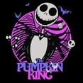 thumbnail image 2 of Men's The Nightmare Before Christmas Jack The Pumpkin King Purple Illustration  Graphic T-Shirt, 2 of 5