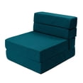 thumbnail image 2 of Sofá Cama Plegable - Individual -Verde Petróleo- Memory Foam SOFA CAMA COZY, 2 of 10