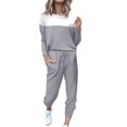 thumbnail image 2 of Pyhlmscde Women's Two Piece Outfit Long Sleeve Crewneck Pullover Tops And Long Pants Sweatsuits With Sweatpants, Women Sweater Sets 2 Piece Outfits, Suits For Women, Womens Set, 2 of 2