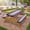 Blue, variant on 4th of July Picnic Table Cover with Bench Covers, Patriotic USA Stars Waterproof Elastic Fitted Tablecloth, Independence Day Outdoor Camping Patio Essentials 3PCS with ,60in