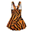 thumbnail image 4 of Xoenoiee Tiger Skin Print Girls One Piece Swimsuit Swimwear with Skirt Sleeveless Swimsuits Swim Dress Quick Dry Bathing Suits for Beach, Size 3-4 Years, 4 of 7
