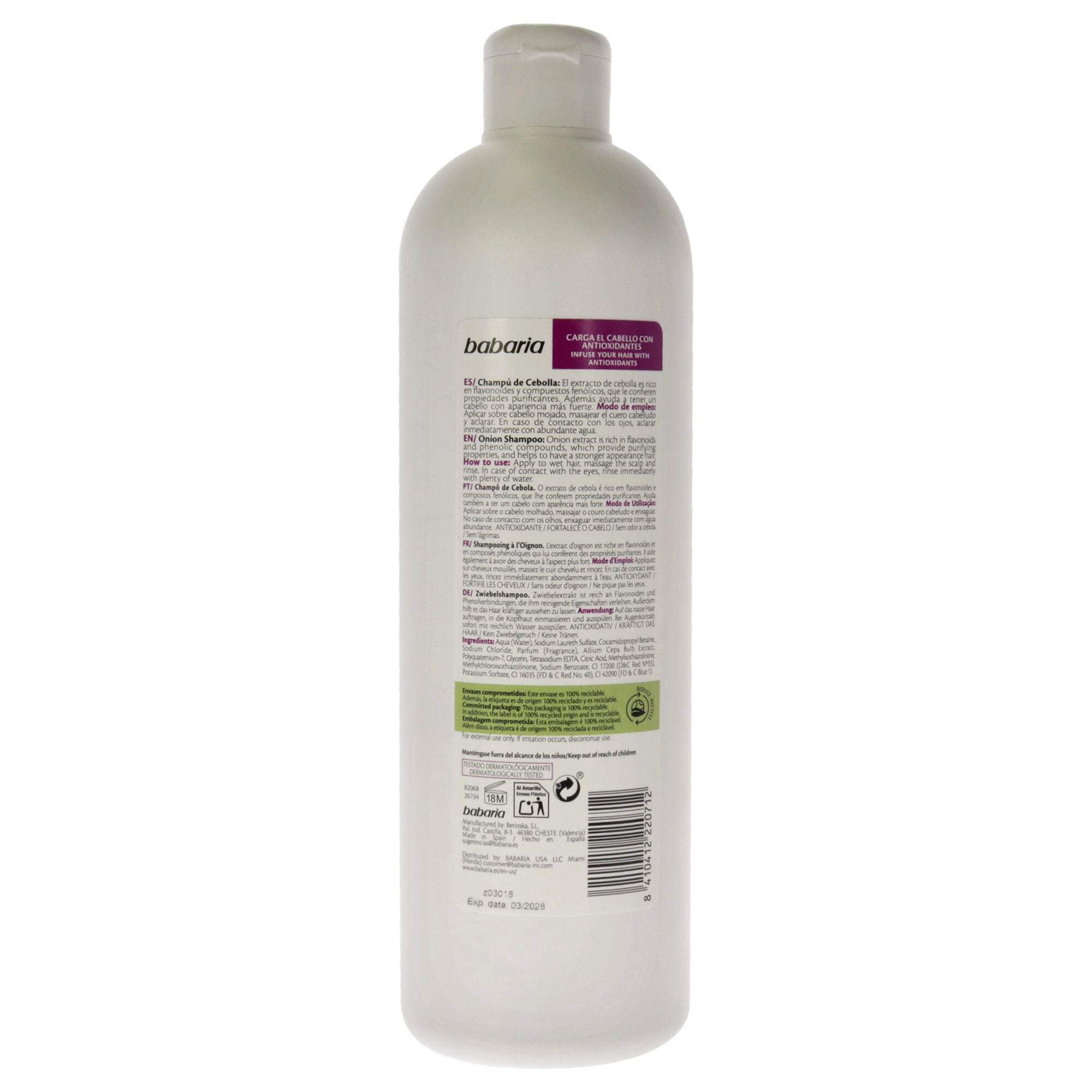 Babaria Vinegar Shampoo – 700 Ml, Mit Teebaumöl, Für Gepflegtes Haar