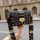 thumbnail image 2 of Bolsos cruzados de moda para mujer, bolso de hombro ancho de charol con remaches, bolso de mujer de tendencia con lentejuelas, bolso cuadrado pequeño multicapa para mujer, 2 of 5