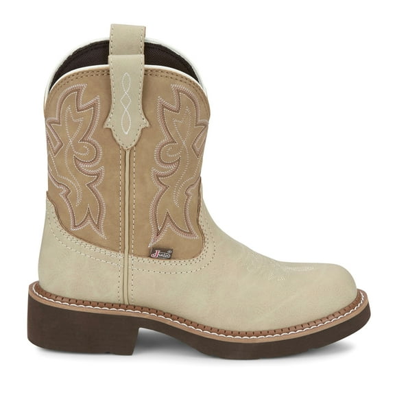 Justin Boots Womens Kay Embroidered Round Toe Cowboy Mid Calf Boots
