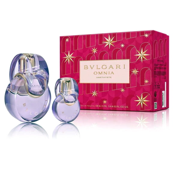 Perfume Bvlgari Omnia Amethyste EDT de 100 ml para mujer, juego de 2 piezas