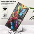 thumbnail image 3 of PU Leather Wallet Case for Samsung Galaxy S26 with Pattern Design, Built in Kickstand Card Slots Wrist Strap Drop Protective Phone Cover for Samsung Galaxy S26, A, 3 of 6