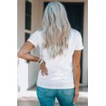 thumbnail image 1 of POGLIP Women's White Valentines Heart Pattern Embroidery T Shirt, 1 of 6