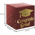 thumbnail image 2 of Graduation Card Box Holder, Congrats Grad Foldable Cardboard Decorations Box for Graduation Party Decoration and Grad Parties (Maroon), 2 of 10