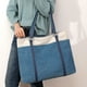 thumbnail image 5 of Bolso de mano para ordenador portátil para mujer, bolso de lona, bolso de hombro, bolso de tela de Color sólido para mujer con bolso de lona para mujer, 5 of 6