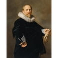 thumbnail image 2 of Frans Hals 15x18 Black Ornate Wood Framed Double Matted Museum Art Print Titled - Portrait of a Man, 2 of 5