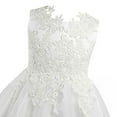 thumbnail image 4 of iiniim Kids Girls Floral Lace Wedding Birdesmaid Long Ball Gowns Birthday Party Fancy Dress up, 4 of 7