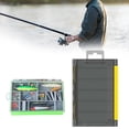 thumbnail image 2 of Aurgiarme Portable Storage Tray Fishing Tackle Box Organizers Lure Storage Box with Removable Divider Lure Clear Tray, 2 of 9