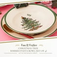 thumbnail image 2 of Spode Christmas Tree Collection Pasta Bowl - Set of 4, Rimmed Plate for Serving Salad, Spaghetti, and Soup, 10-Inch, Made of Porcelain, Dishwasher, Microwave, and Freezer Safe, 2 of 7