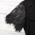 thumbnail image 6 of safuny Women's Trendy Lace Crochet Tops Clearance Solid Tops Short Sleeve Tees V Neck Shirts Swiss Dot Vintage Clothing 2024 Fashion Summer Black S, 6 of 6