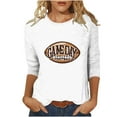 thumbnail image 2 of Gamivast Womens Tops Cute 3/4 Sleeve Game Day Football Sweatshirt Loose Fitted Drop Shoulder Crew Neck Going Out Shirts Fashion Superbowl Outfit 2026 S-5Xl, 2 of 5