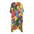 thumbnail image 2 of HELLHERO High Quality Fabrics Bathing Suit Cover Up for Beach Half Sleeve Breathable Colorful Splash, 2 of 6