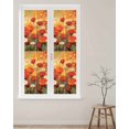 thumbnail image 4 of Retro Floral Window Privacy Film Red White Poppy Flowers Lawn Oil Painting Decorative Glass Window Film UV Blocking Static Cling Non-Adhesive Sticker Covering for Home Door 17.7 x 78.7 inches, 4 of 8