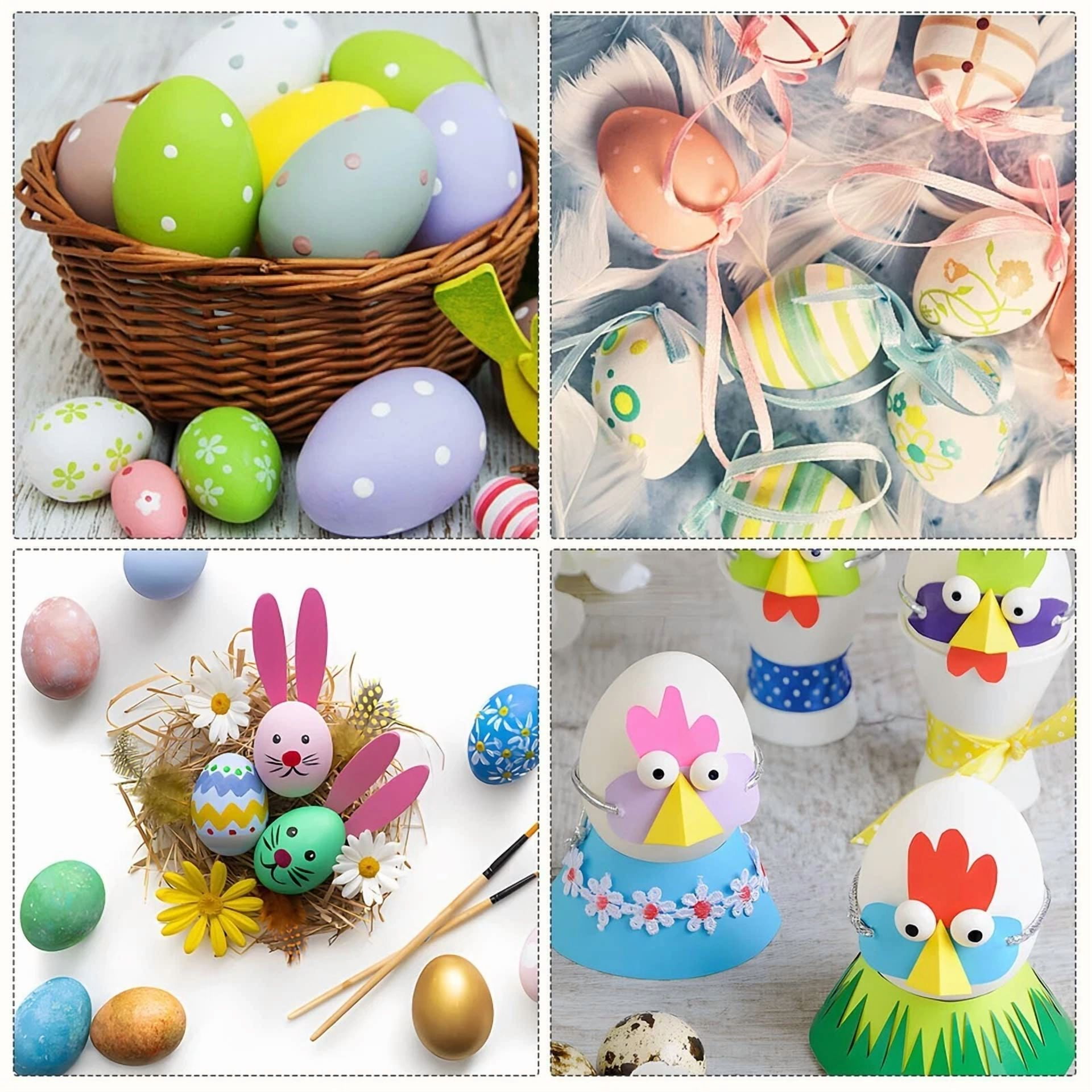 CIRCLE- Pack Of 25 Easter Decorative Eggs, 6 Cm Eggs, Easter Decoration, Decorative East