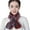 Colorful red, variant on Rex Rabbit Faux Furs Scarf Women Soft Thick Plush Neck Scarf Party Shoulder Wrap