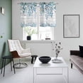 thumbnail image 5 of 2 Panels Kitchen Tier Curtains 39 Inch Length, Blue Eucalyptus Leaves Grommets Window Treatment Curtain, Watercolor Plants Floral Wooden Thermal Curtains Drapes for Living Room/Bathroom, 5 of 9