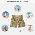 thumbnail image 6 of FORMRS Boys Swim Trunks Quick Dry Mesh Lining Beach Boardshorts, Sizes XS-XL, Cartoon Birds Pattern, 6 of 7