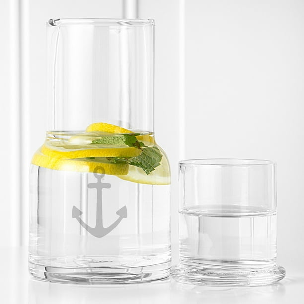 Cathys Concepts 28 oz. Anchor Bedside Water Carafe & Glass Set