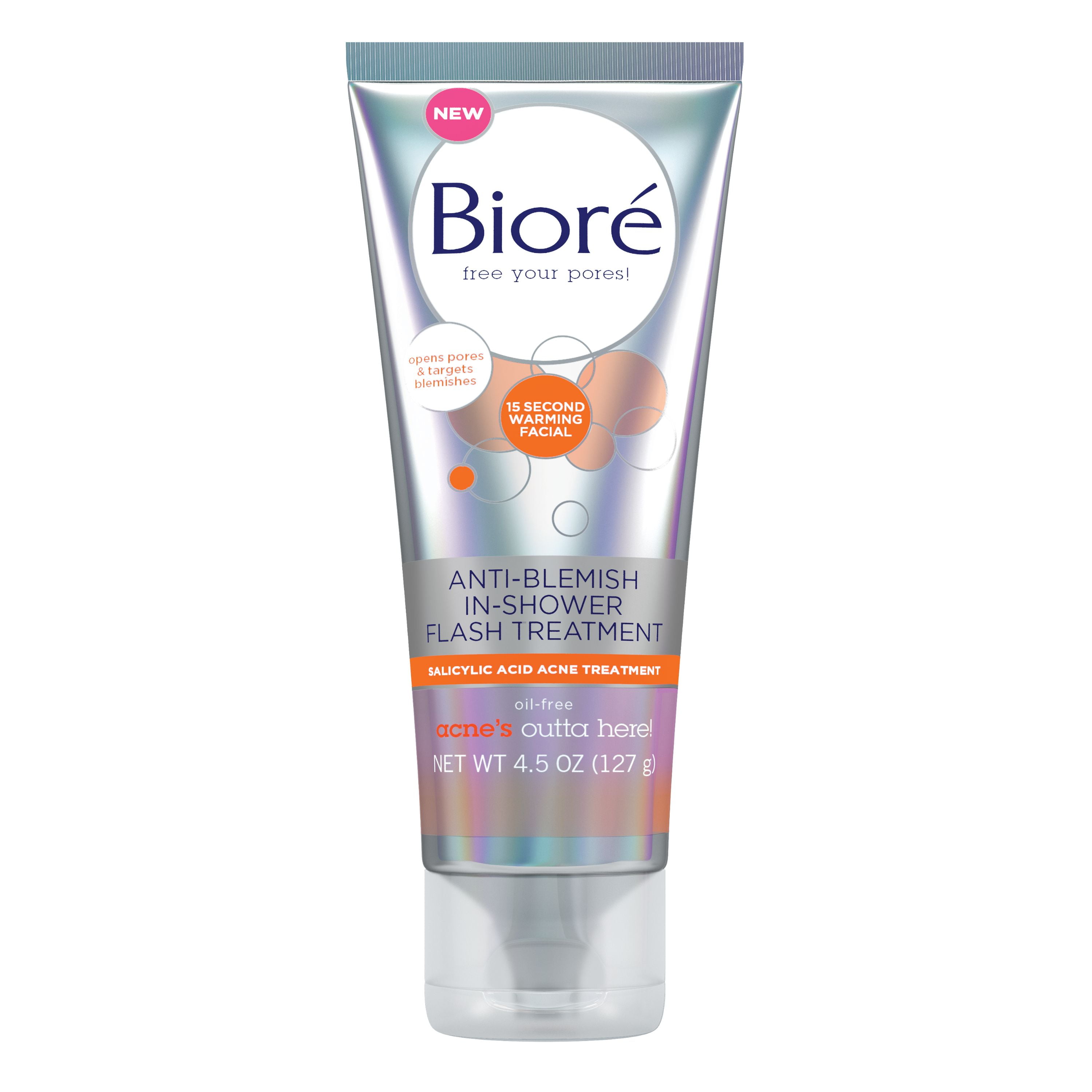 Bioré 2 Salicylic Acid, SteamActivated Flash Treatment, InShower