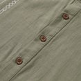 thumbnail image 4 of AZoiNM Men's 3/4 Sleeve Henley Shirt Smart Casual Slim Fit Button Collar Moisture-Wicking Urban Fashion Top for Spring and Fall, 4 of 9