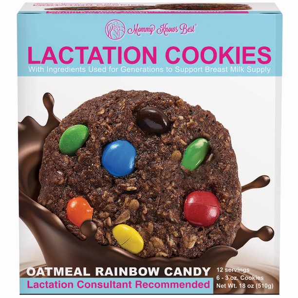 Lactation Cookies Breastfeeding Supplement Oatmeal Chocolate Rainbow