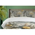 thumbnail image 2 of Ambesonne Floral Duvet Cover Set, Dreamy Jungle Leaves Floral, Calking, Grey Teal Mustard, 2 of 4