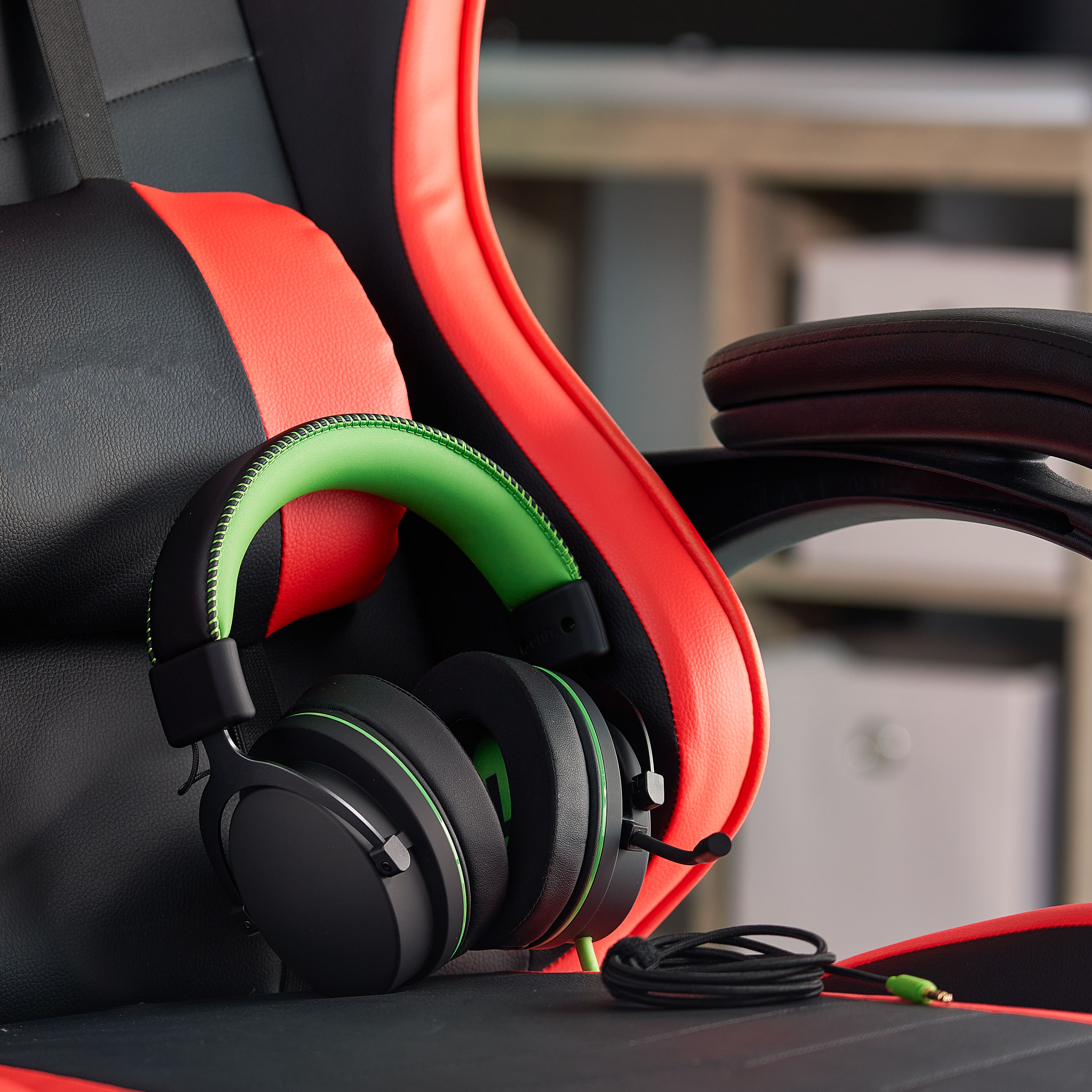 Auriculares Gamer con Cable onn Compatibles con Xbox, Negro y Verde 5