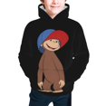 thumbnail image 2 of Youth Curious George Hoodies Boys & Girls Hooded Sweatshirt Over 7 Years Kids Pullover Long Sleeve Hoody Tops, 2 of 5