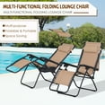 thumbnail image 4 of Outsunny Chaise Longue Pliable 2 Pcs avec Auvent Pare-Soleil, Beige, 4 of 10