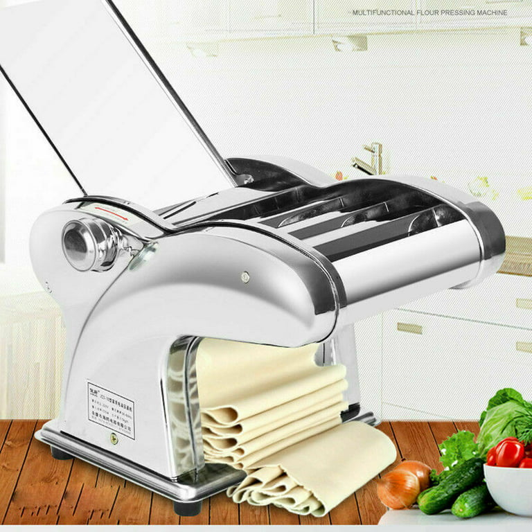 CJC Automatic Electric Pasta Maker, 750W 110V Stainless Steel Commercial  Noodle Maker Pasta Roller Machine, Knife Length 180mm, Noodle Width 3mm/9mm  