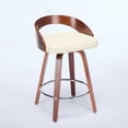 thumbnail image 5 of Bar Stools Set of 2, 25" Counter Height 360° Swivel Low Back Chair with Soft Cushion, 5 of 12