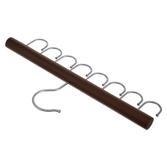 BESTYASH Coffee Colored Wooden Wall Hanger for Closet Multi-Use Storage Solution