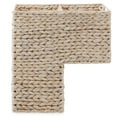 thumbnail image 4 of Casafield Stair Basket with Handles, Whitewash - Woven Water Hyacinth Staircase Step Organizer Bin, 4 of 7