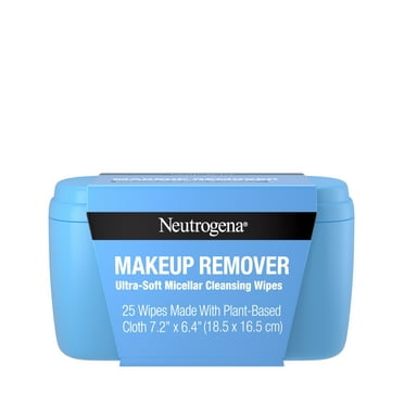 Neutrogena Makeup Remover Wipes and Face Cleansing Towelettes, Plastic Case, 25 Count