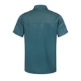 thumbnail image 2 of Manyakai Unisex Professional Chef Jacket Short Sleeve Classic Cooking Coat Restaurant Kitchen Uniform #01LakeBlue L, 2 of 7